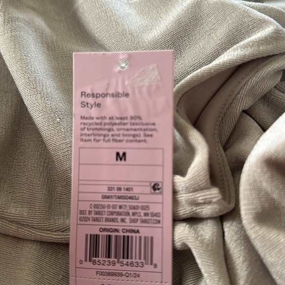 Wild Fable || NWT || Grey Slinky Square Neck Midi Dress - Picture 7 of 10